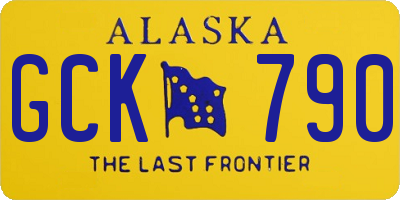 AK license plate GCK790