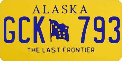 AK license plate GCK793