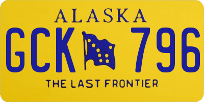 AK license plate GCK796
