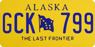 AK license plate GCK799