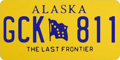 AK license plate GCK811