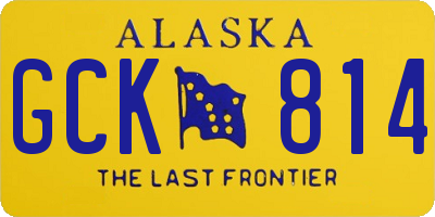 AK license plate GCK814