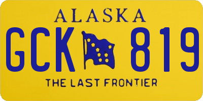 AK license plate GCK819