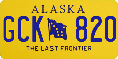 AK license plate GCK820