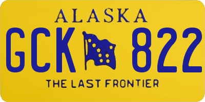 AK license plate GCK822
