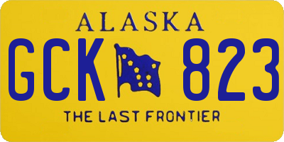 AK license plate GCK823
