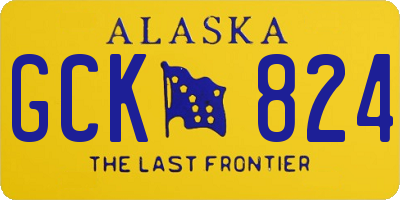 AK license plate GCK824