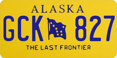 AK license plate GCK827