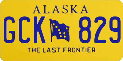 AK license plate GCK829