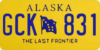 AK license plate GCK831