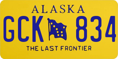 AK license plate GCK834