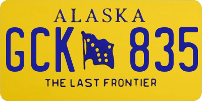 AK license plate GCK835