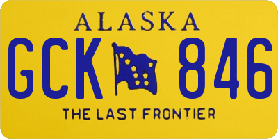 AK license plate GCK846
