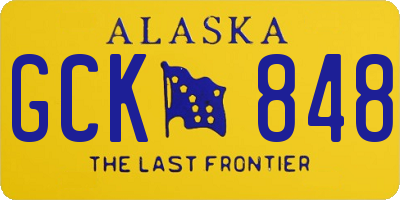 AK license plate GCK848
