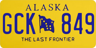 AK license plate GCK849