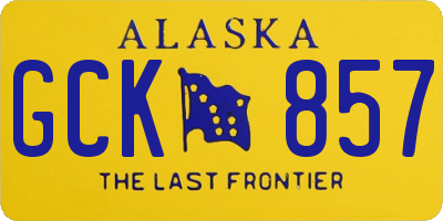 AK license plate GCK857