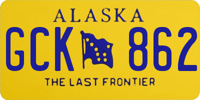 AK license plate GCK862