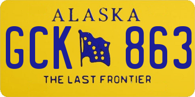 AK license plate GCK863