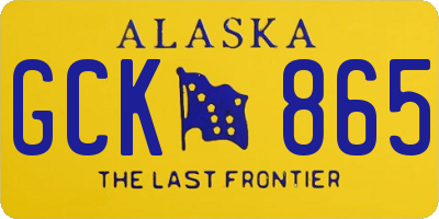 AK license plate GCK865