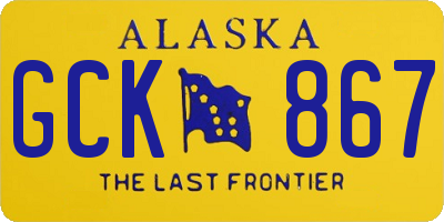 AK license plate GCK867