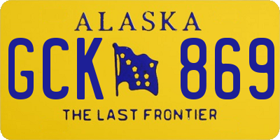 AK license plate GCK869