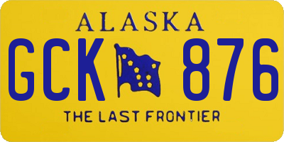 AK license plate GCK876