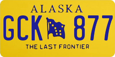 AK license plate GCK877
