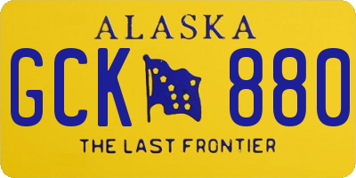 AK license plate GCK880