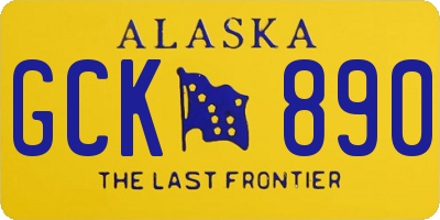 AK license plate GCK890