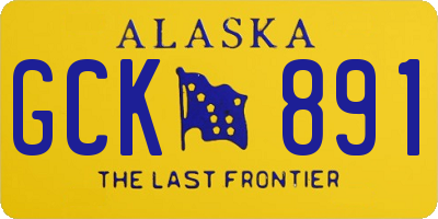 AK license plate GCK891