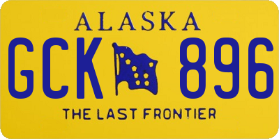 AK license plate GCK896
