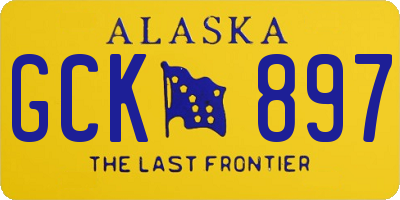 AK license plate GCK897