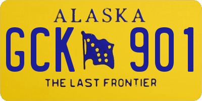 AK license plate GCK901