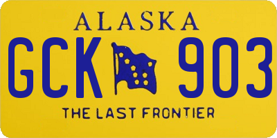 AK license plate GCK903