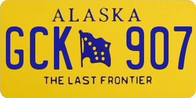 AK license plate GCK907