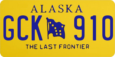 AK license plate GCK910