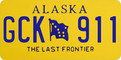 AK license plate GCK911