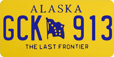 AK license plate GCK913