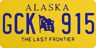 AK license plate GCK915