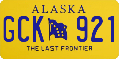 AK license plate GCK921