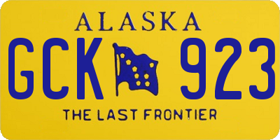 AK license plate GCK923