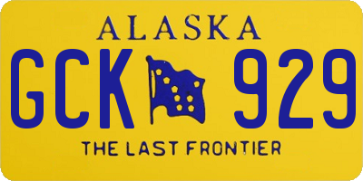 AK license plate GCK929