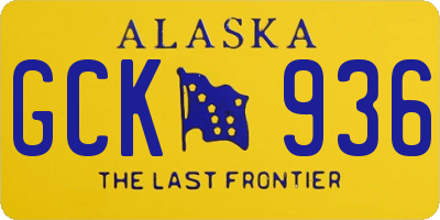 AK license plate GCK936