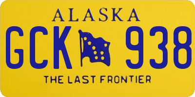 AK license plate GCK938