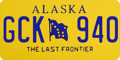 AK license plate GCK940