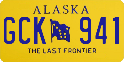 AK license plate GCK941