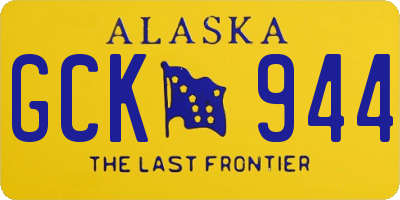 AK license plate GCK944