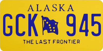 AK license plate GCK945