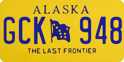 AK license plate GCK948