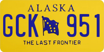 AK license plate GCK951